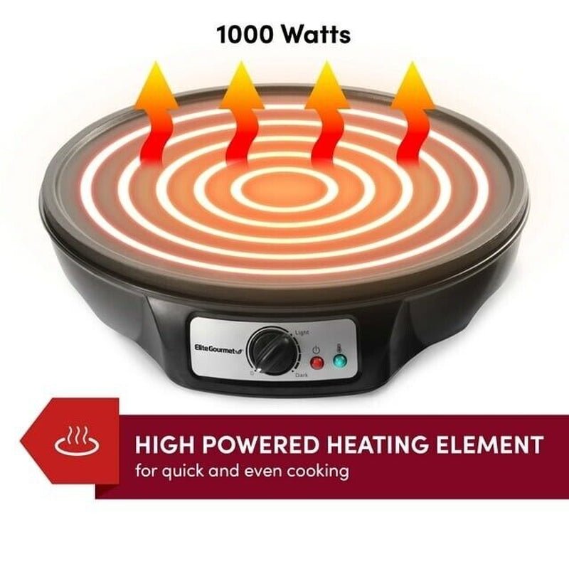 12" Electric Crepe Maker ＆ Griddle Machine Pancake Non - Stick Baking Kitchen - EcoSphere Market