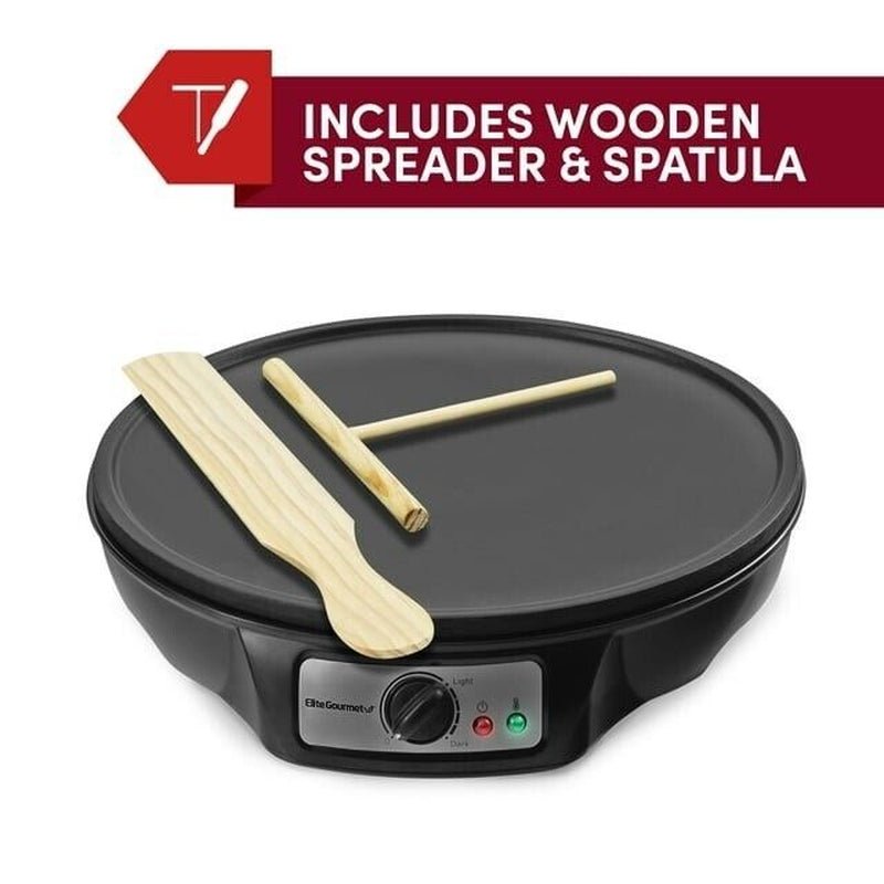 12" Electric Crepe Maker ＆ Griddle Machine Pancake Non - Stick Baking Kitchen - EcoSphere Market
