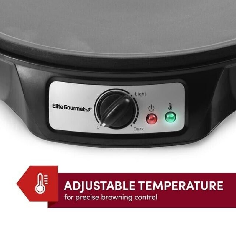 12" Electric Crepe Maker ＆ Griddle Machine Pancake Non - Stick Baking Kitchen - EcoSphere Market