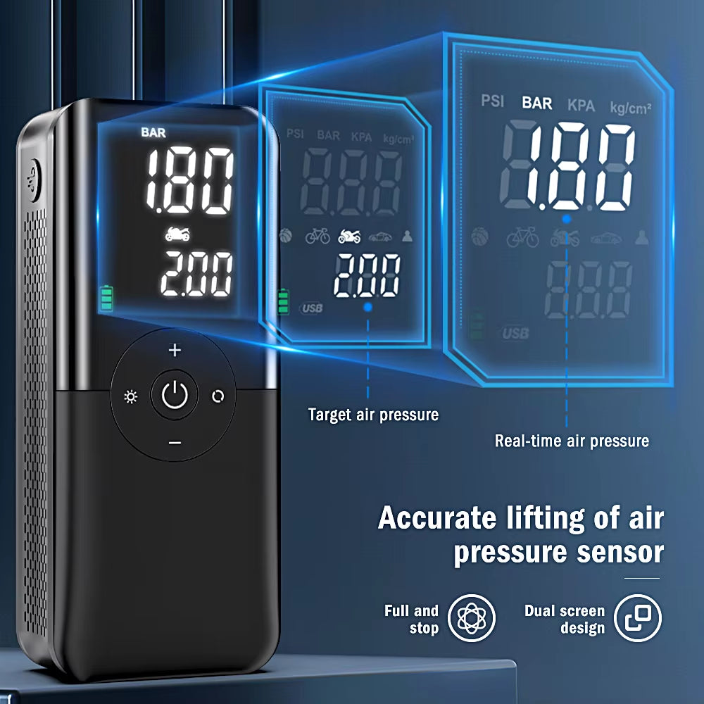 Air Compressor 12V Air Pump for Car Portable Tyre Inflator Electric Motorcycle Pump Air Compressor for Car Motorcycles Bicycles