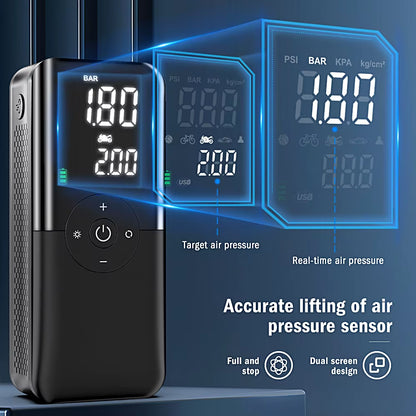 Air Compressor 12V Air Pump for Car Portable Tyre Inflator Electric Motorcycle Pump Air Compressor for Car Motorcycles Bicycles
