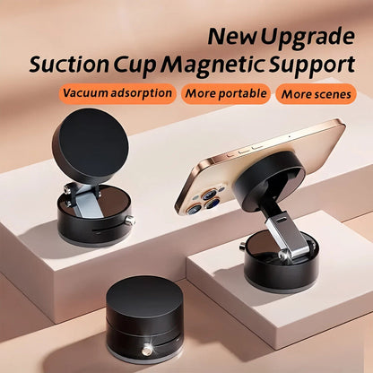 360 Vacuum Strong Magnetic Phone Holder Suction Cup Car Stand Foldable Car Mount - EcoSphere Market