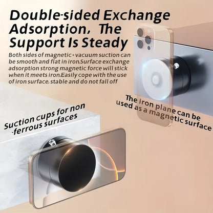 360 Vacuum Strong Magnetic Phone Holder Suction Cup Car Stand Foldable Car Mount - EcoSphere Market