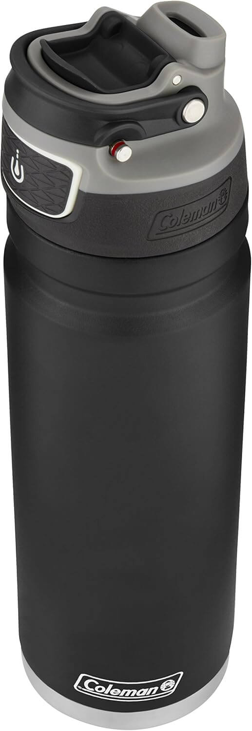 Coleman autoseal 24oz stainless steel insulated water bottle in black