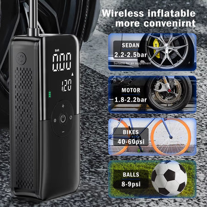 Air Compressor 12V Air Pump for Car Portable Tyre Inflator Electric Motorcycle Pump Air Compressor for Car Motorcycles Bicycles