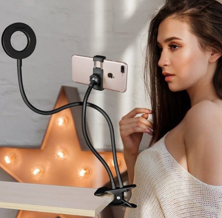 LED Selfie Ring Light for Live Adjustable Makeup Light - 8cm Stand - EcoSphere Market